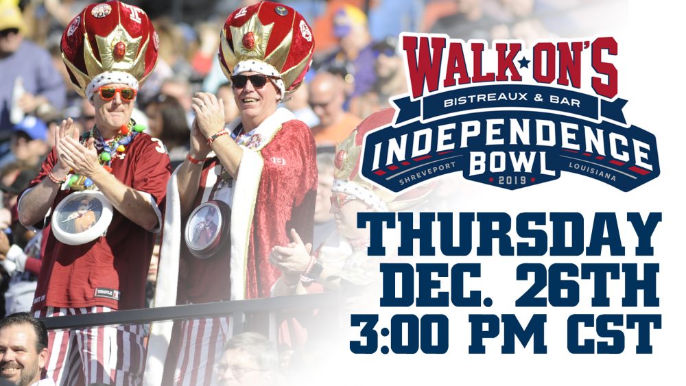 44th WalkOn's Independence Bowl Set for Thursday, December 26